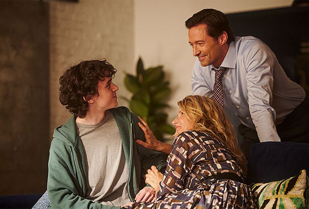 PHOTO: Hugh Jackman, Laura Dern and Zen McGrath in a scene from the movie, "The Son."