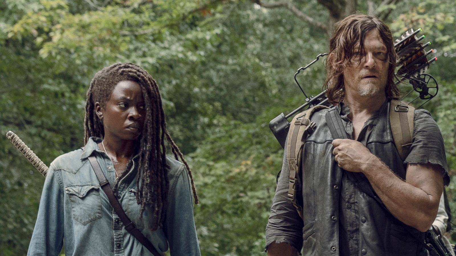 PHOTO: Danai Gurira as Michonne and Norman Reedus as Daryl Dixon in "The Walking Dead."