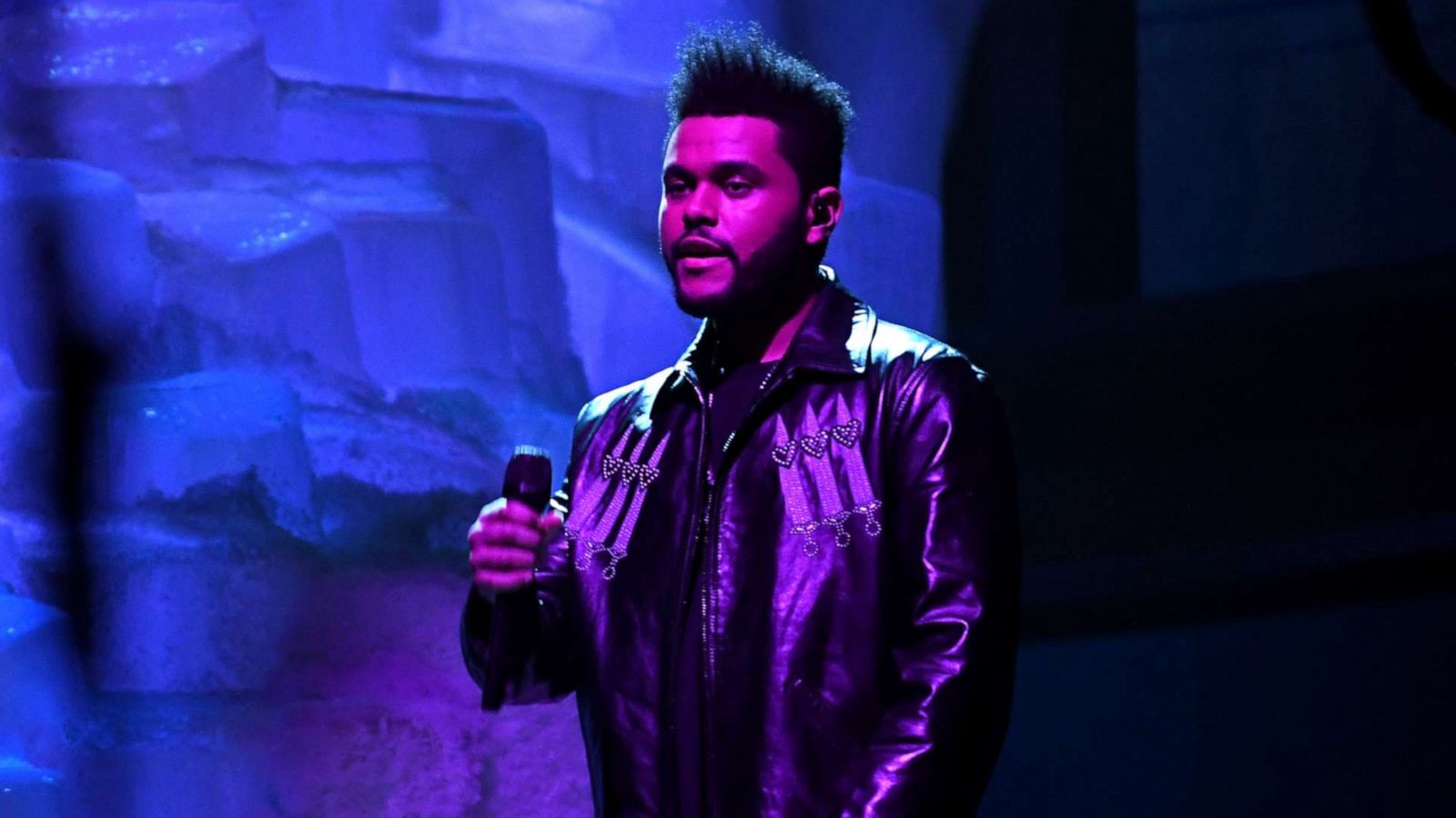 PHOTO: In this Feb. 12, 2017, file photo, The Weeknd performs onstage during The 59th Grammy Awards in Los Angeles.