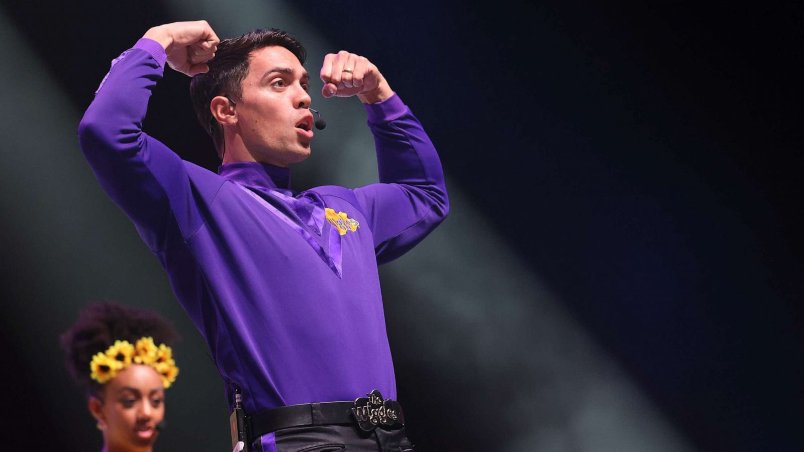 PHOTO: In this Aug. 21, 2022, file photo, John Pearce of The Wiggles performs on stage during the Big Show Tour! at Spark Arena in Auckland, New Zealand.