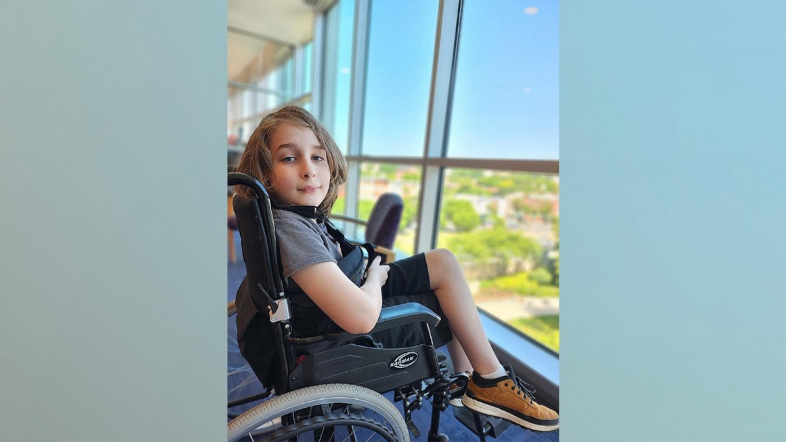 PHOTO: Theo Huot de Saint-Albin, now 12, is pictured on his first visit to the Pediatric Post-COVID-19 Rehabilitation Clinic at the Kennedy Krieger Institute.