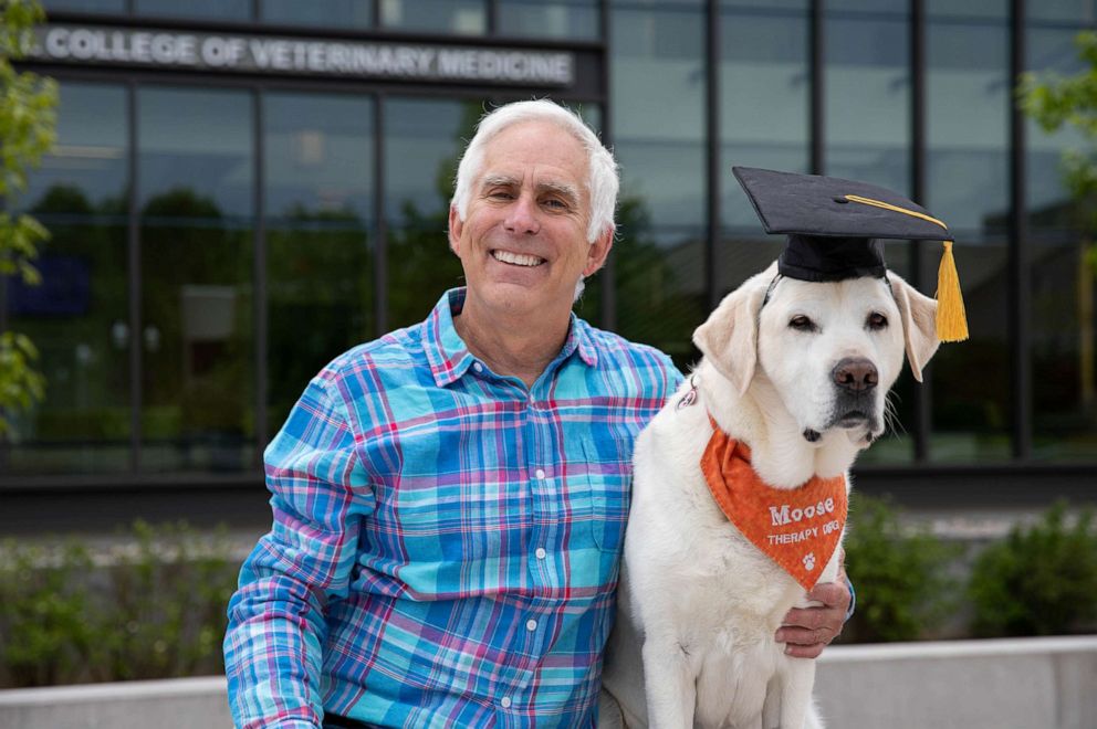 PHOTO: Trent Davis is a licensed professional counselor and has been the coordinator of animal-assisted therapy in the Cook Counseling Center at Virginia Tech for 10 years.