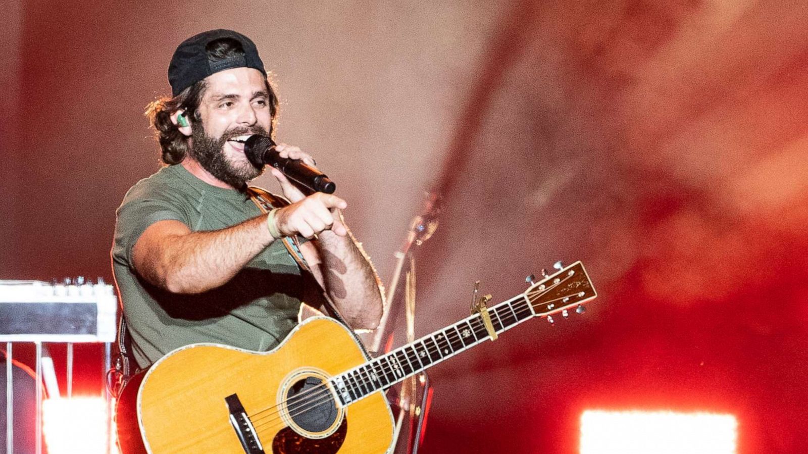 PHOTO: Thomas Rhett performs during Faster Horses Festival at Michigan International Speedway, July 17, 2021, in Brooklyn, Mich.