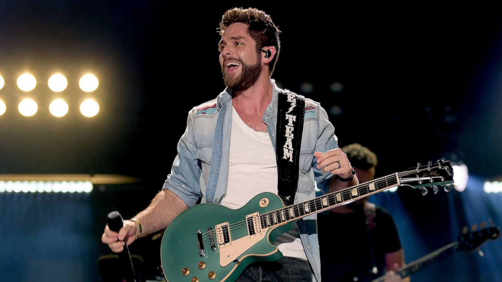 PHOTO: Thomas Rhett performs onstage during the 2018 CMA Music festival at Nissan Stadium on June 10, 2018 in Nashville.