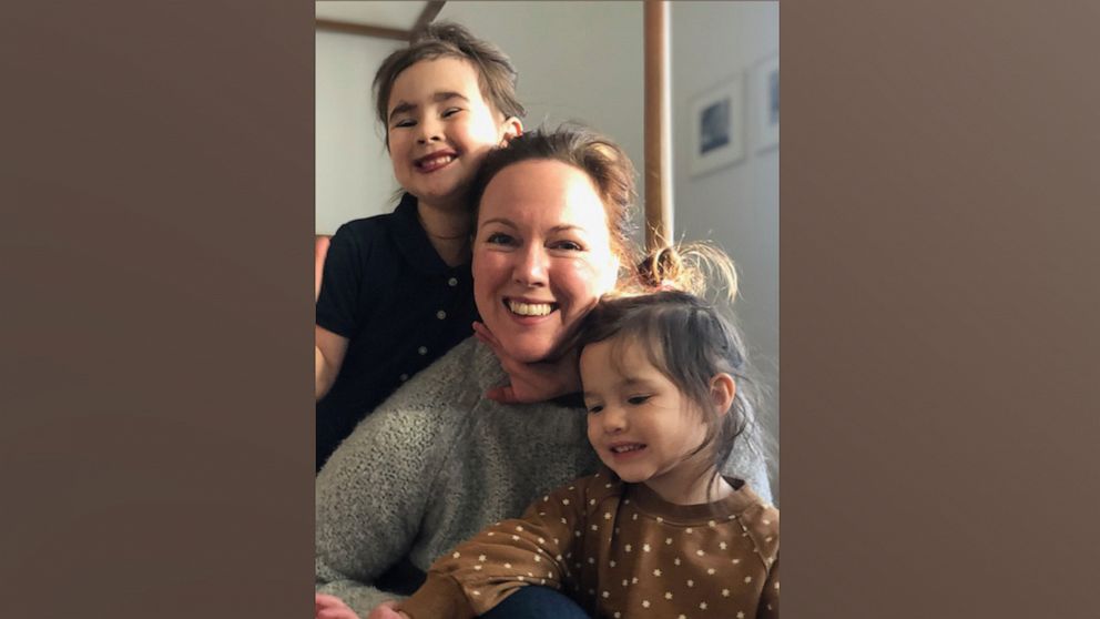 PHOTO: Lauren Thompson, of Boston, poses with her two daughters, ages 3 and 5.