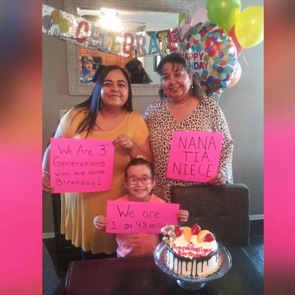 VIDEO: Mom, daughter and grandaughter all share the same birthday 