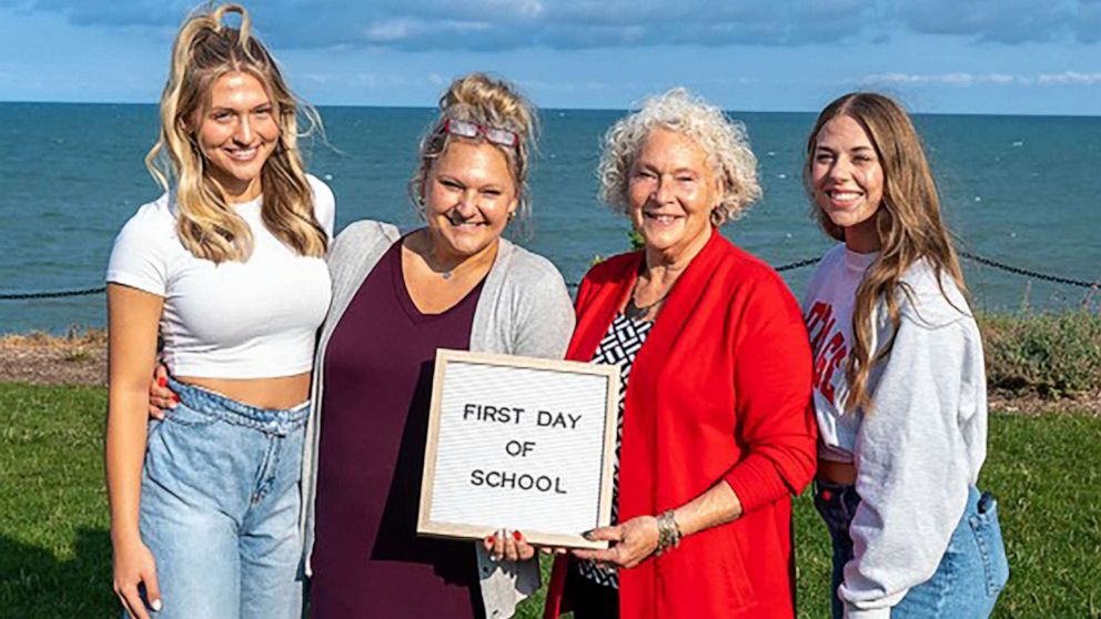 PHOTO: This fall, Carthage College in Kenosha, Wisconsin is welcoming members of three generations of the same family to campus ? Mia Carter, Amy Malczewski, Christy Schwan, and Samantha Malczewski.