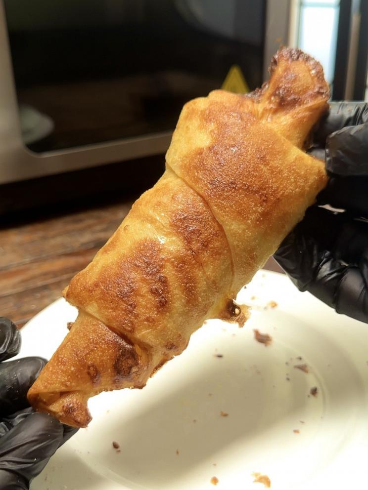 PHOTO: A homemade version of the now-viral rice paper "croissant."