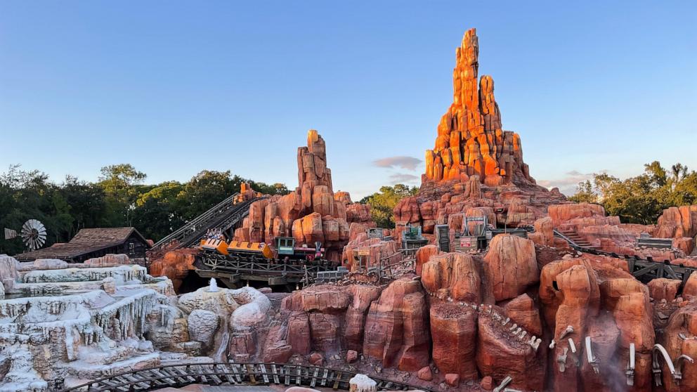 PHOTO: In this stock photo, The Big Thunder Mountain Railroad roller coaster ride is seen at Walt Disney World Magic Kingdom, Dec. 28, 2019, in Orlando, Fla.