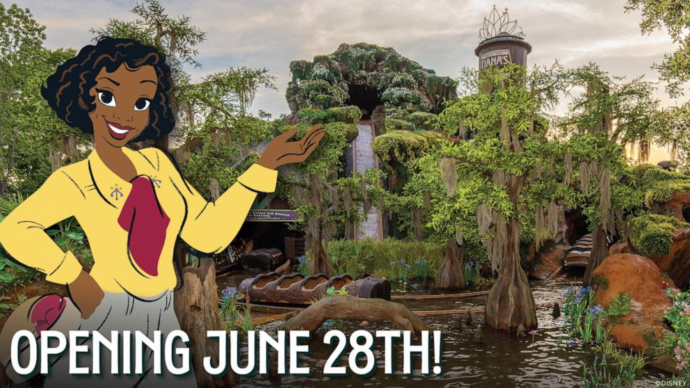 PHOTO: Walt Disney World’s new Tiana’s Bayou Adventure attraction opens June 28.