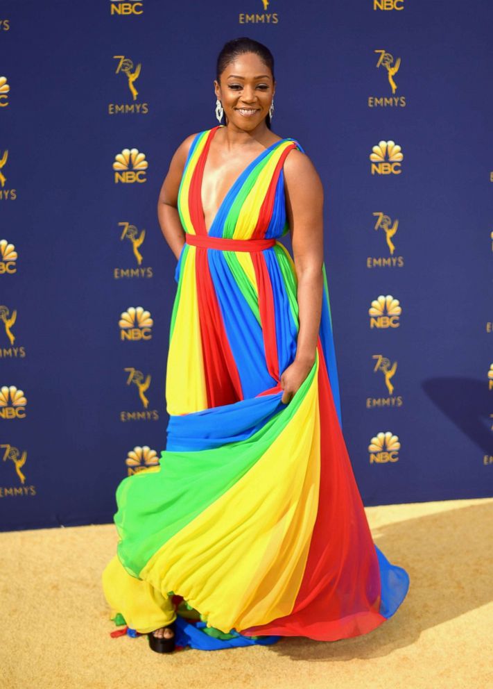 PHOTO: Tiffany Haddish attends the 70th Emmy Awards at Microsoft Theater, Sept. 17, 2018, in Los Angeles.