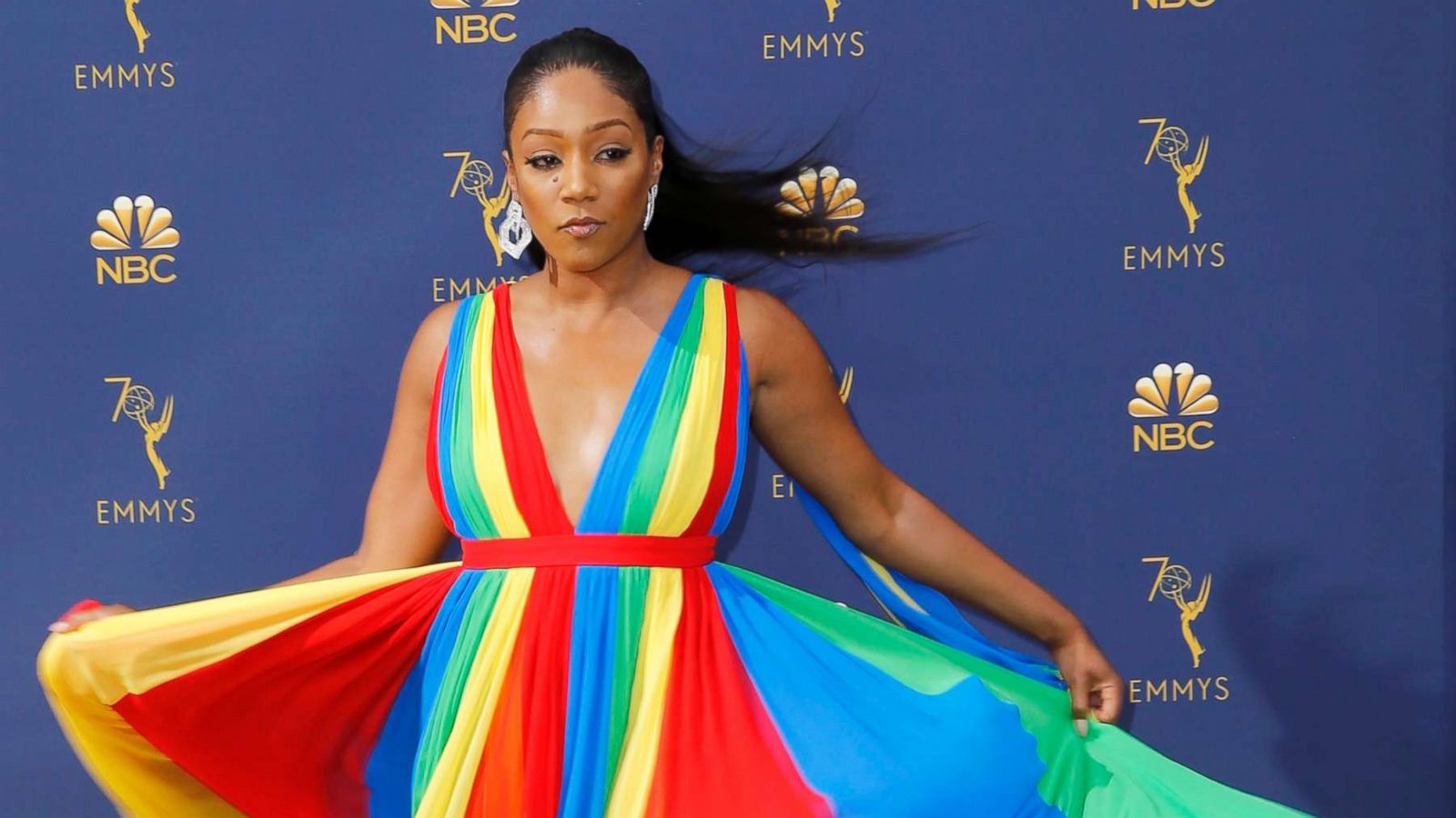 PHOTO: Tiffany Haddish attends the Emmy Awards on Sept. 17, 2018 in Los Angeles.