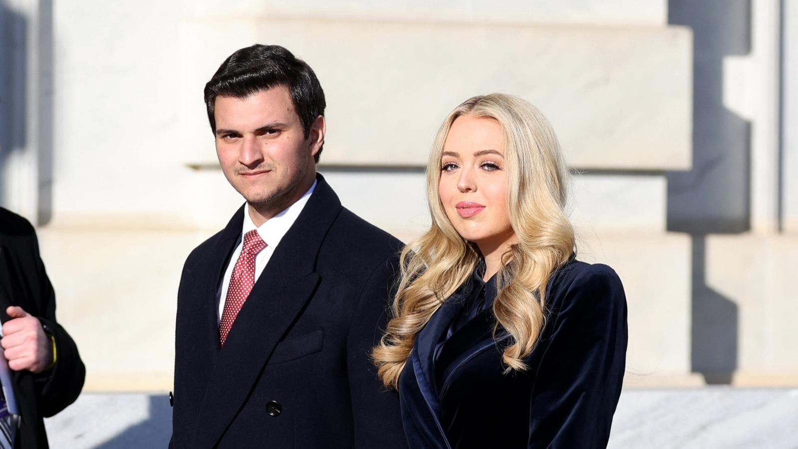PHOTO: Tiffany Trump and husband Michael Boulos depart following the inauguration of U.S. President Donald Trump at the U.S. Capitol on January 20, 2025 in Washington, DC.