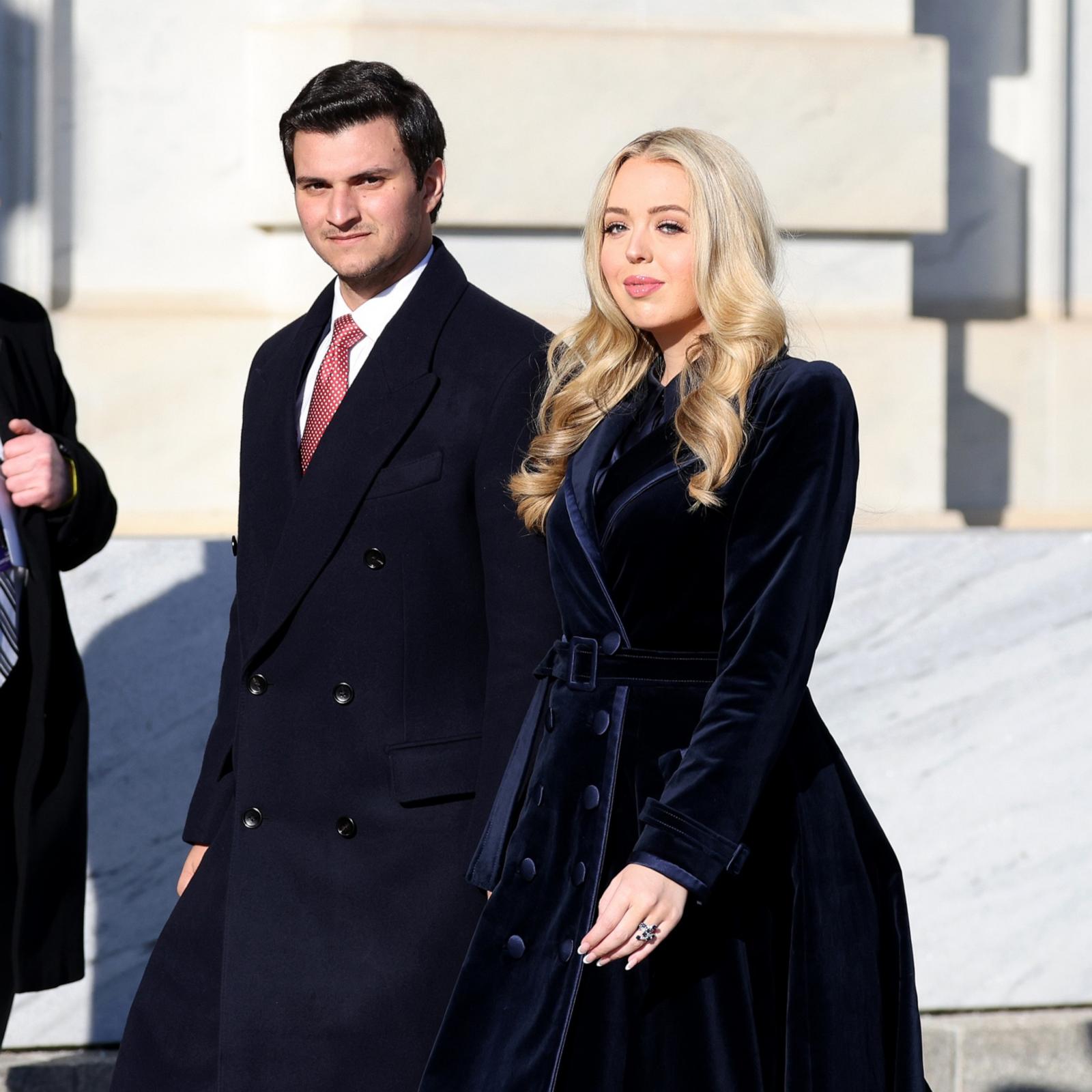 PHOTO: Tiffany Trump and husband Michael Boulos depart following the inauguration of U.S. President Donald Trump at the U.S. Capitol on January 20, 2025 in Washington, DC.
