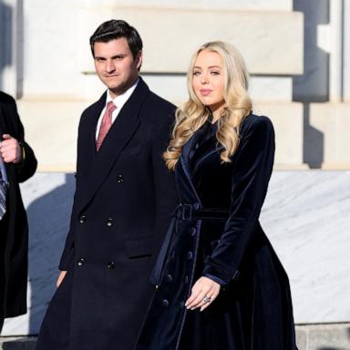 PHOTO: Tiffany Trump and husband Michael Boulos depart following the inauguration of U.S. President Donald Trump at the U.S. Capitol on January 20, 2025 in Washington, DC.