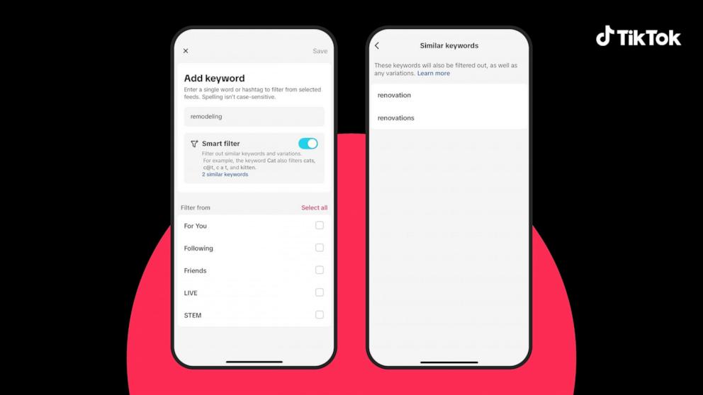 PHOTO: TikTok is rolling out new self-care features designed to give users more control over the content they see in their feed.