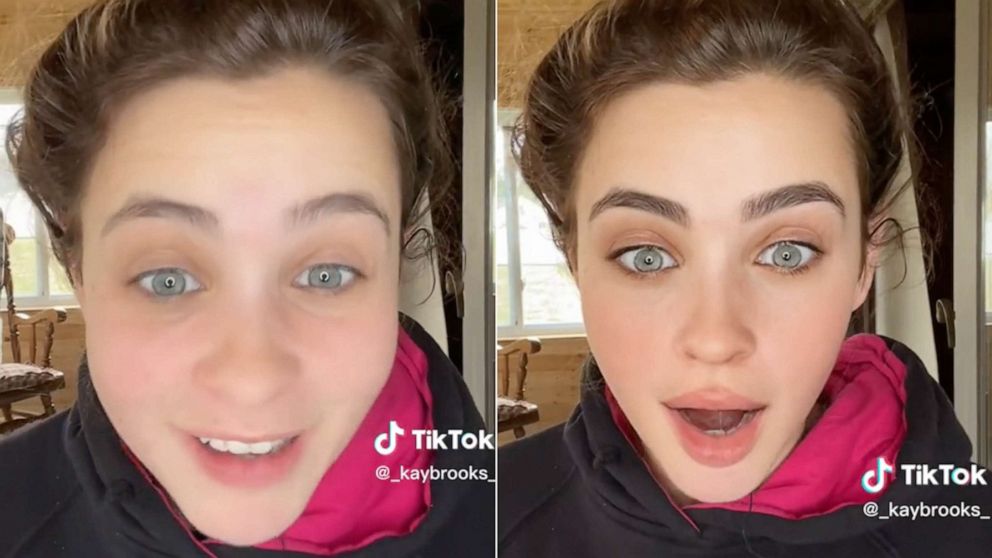 PHOTO: Kay Brooks shared a TikTok post showing her experience with the #boldglamourfilter trend.