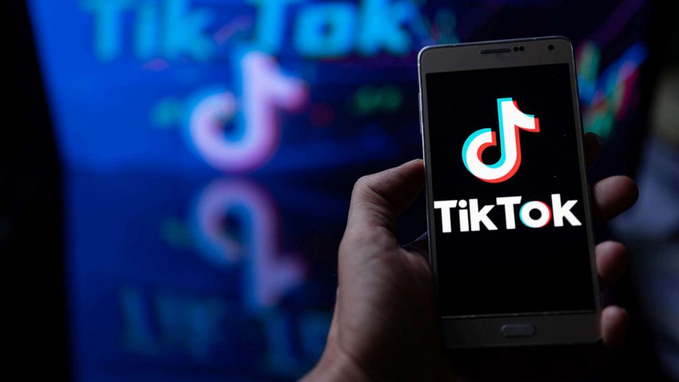 PHOTO: FILE - Photo illustration a TikTok logo seen displayed on a smartphone In Brussels - Belgium, Sept. 18, 2022.