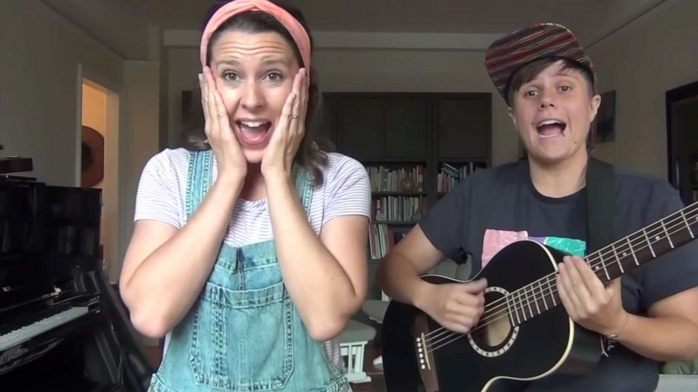 PHOTO: Ms. Rachel and her co-star Jules perform in a video on the YouTube series "Songs for Littles."