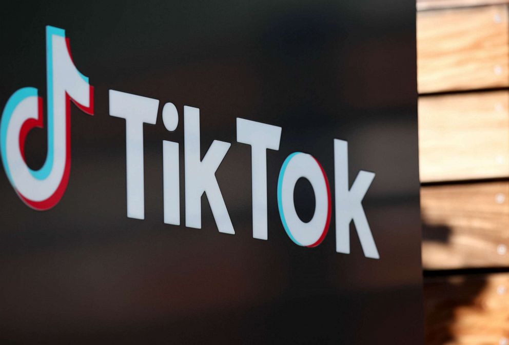 PHOTO: FILE - The TikTok logo is displayed outside a TikTok office, Dec. 20, 2022 in Culver City, California.