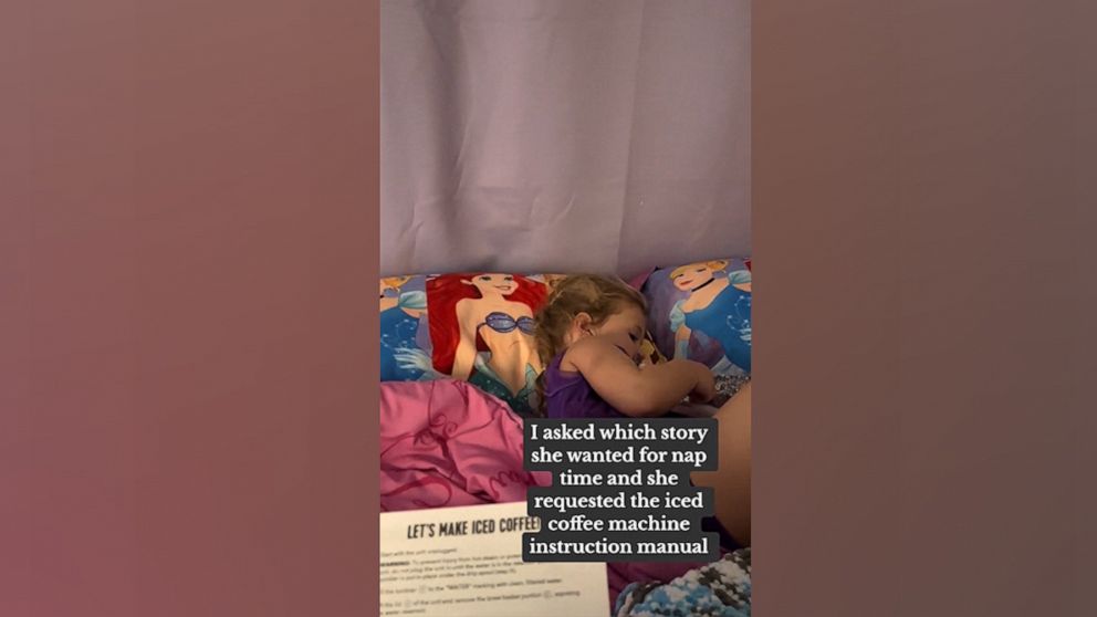 PHOTO: Megan Mordaunt, an au pair, shared a TikTok video of her reading a coffee machine manual as a nap time story for one of the children she cares for. The video has since gone viral.