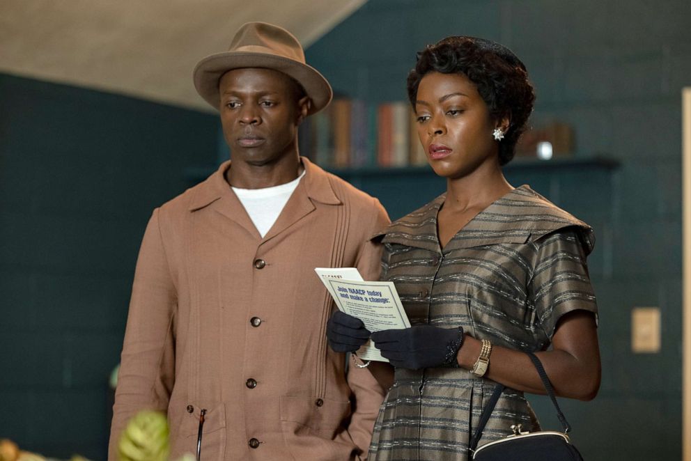 PHOTO: Sean Patrick Thomas, as Gene Mobley, left, and Danielle Deadwyler, as Mamie Till Mobley, in "Till."