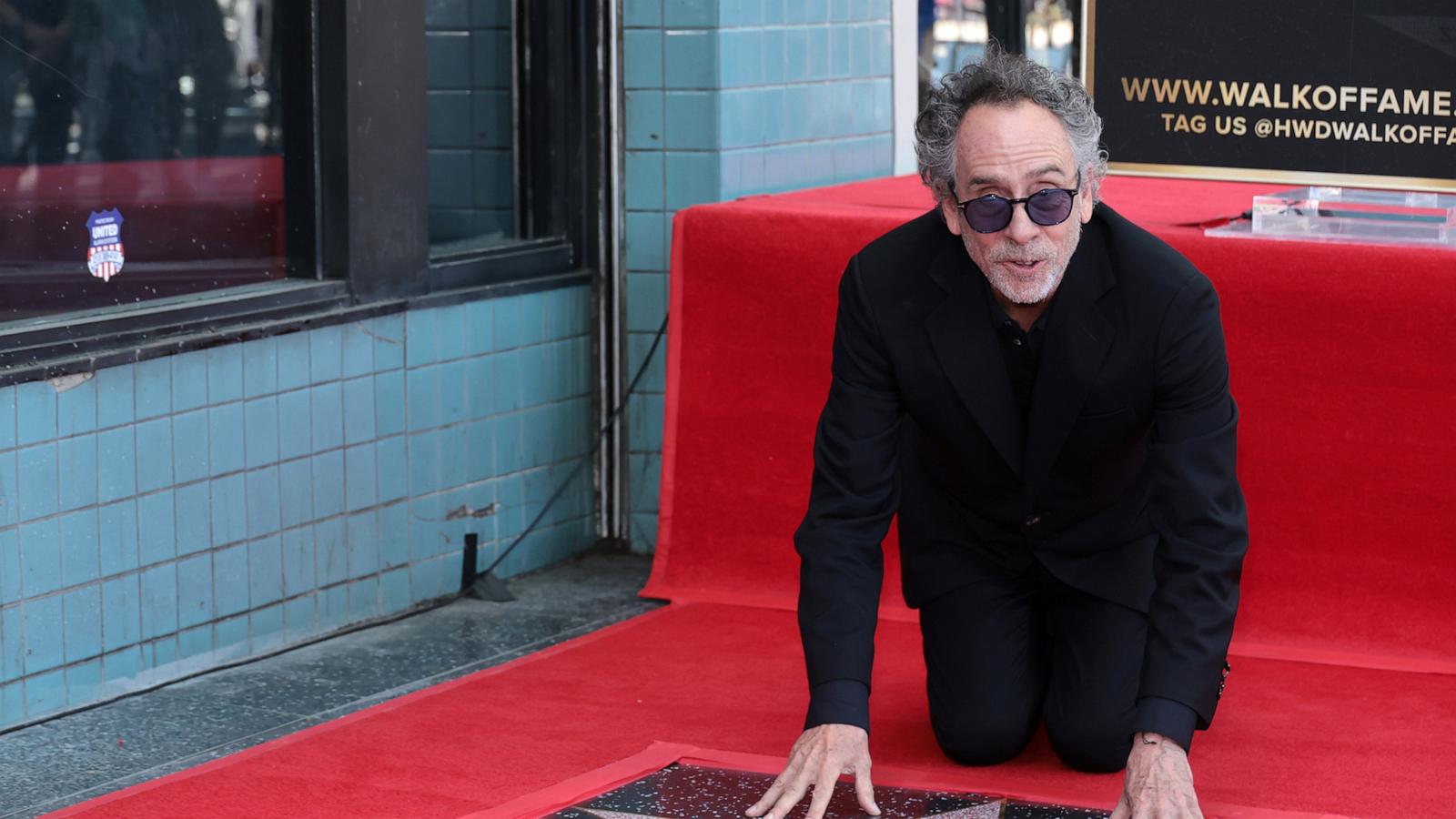 PHOTO: Tim Burton attends his ceremony for a star on Hollywood Walk of Fame, on Sept. 3, 2024, in Hollywood, Calif.