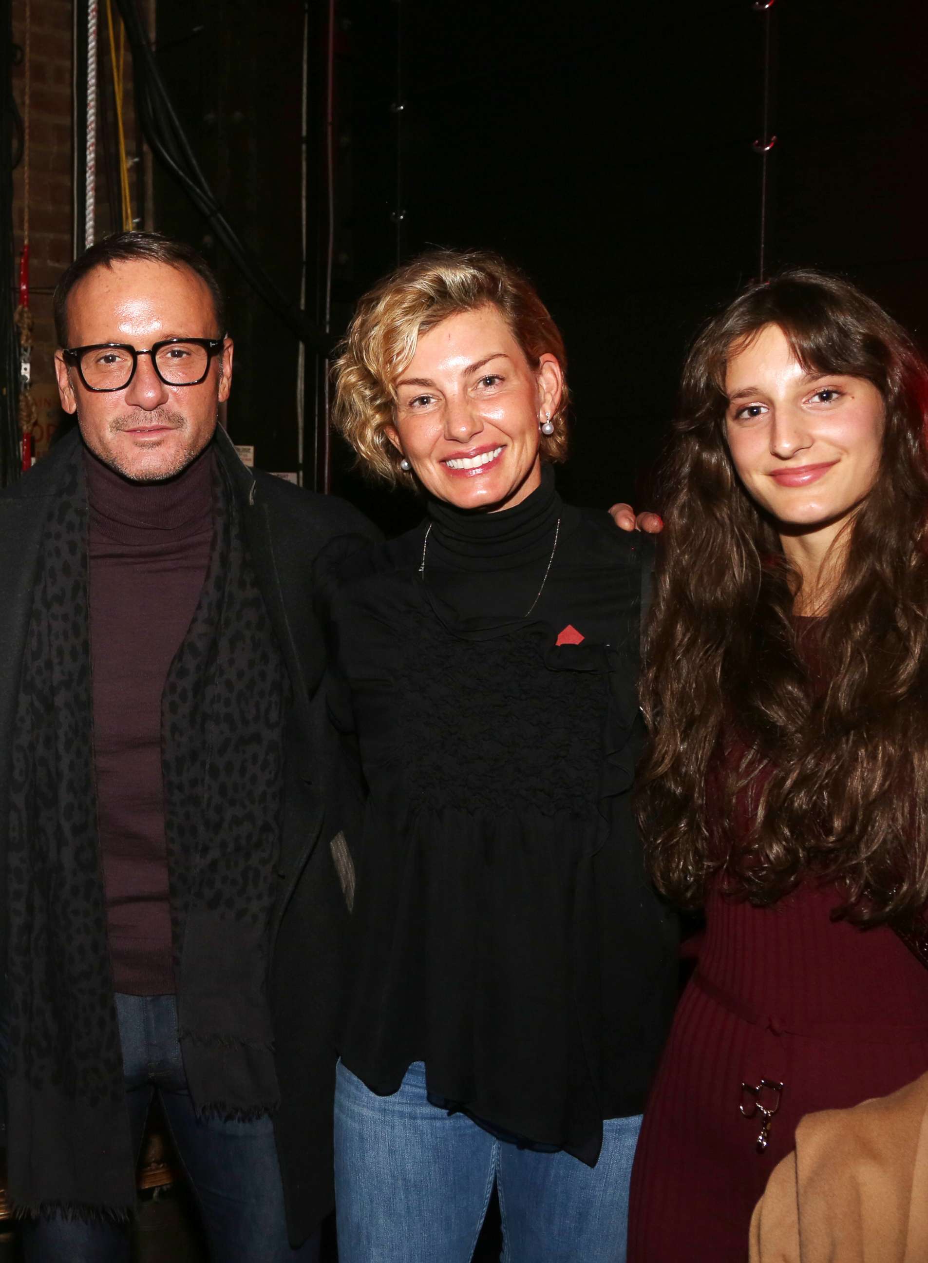PHOTO: FILE - Tim McGraw, wife Faith Hill and daughter Audrey Caroline McGraw pose backstage at the hit musical based on the Baz Luhrmann film "Moulin Rouge!" on Broadway at The Al Hirshfeld Theatre, Jan. 18, in New York City.