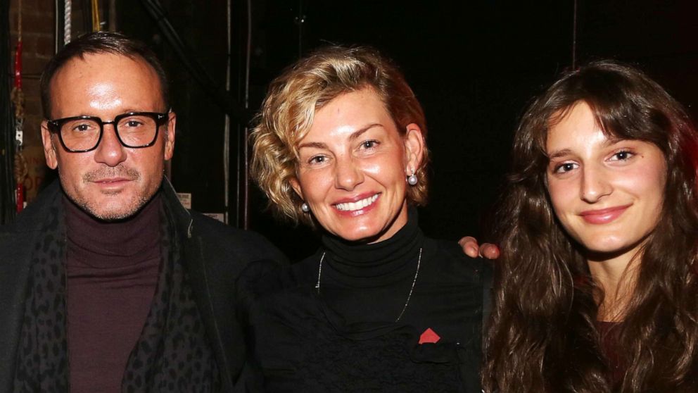 PHOTO: FILE - Tim McGraw, wife Faith Hill and daughter Audrey Caroline McGraw pose backstage at the hit musical based on the Baz Luhrmann film "Moulin Rouge!" on Broadway at The Al Hirshfeld Theatre, Jan. 18, in New York City.