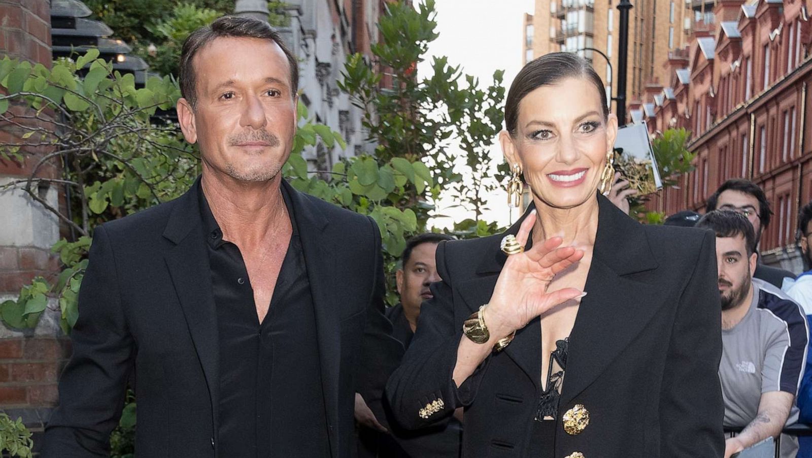 PHOTO: Tim McGraw and Faith Hill arrive for the VIP dinner to celebrate the launch of Paramount+ in Europe at the Chiltern Firehouse, June 21, 2022, in London.