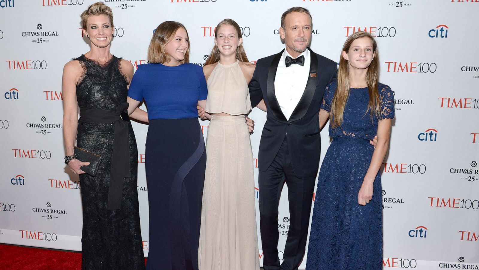 PHOTO: In this April 21, 2015, file photo, Faith Hill, Tim McGraw and their daughters attend the TIME 100 Gala in New York.