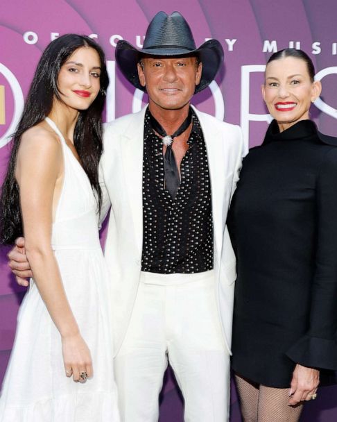 Tim McGraw, Faith Hill + Daughters Match Perfectly at ACM Honors