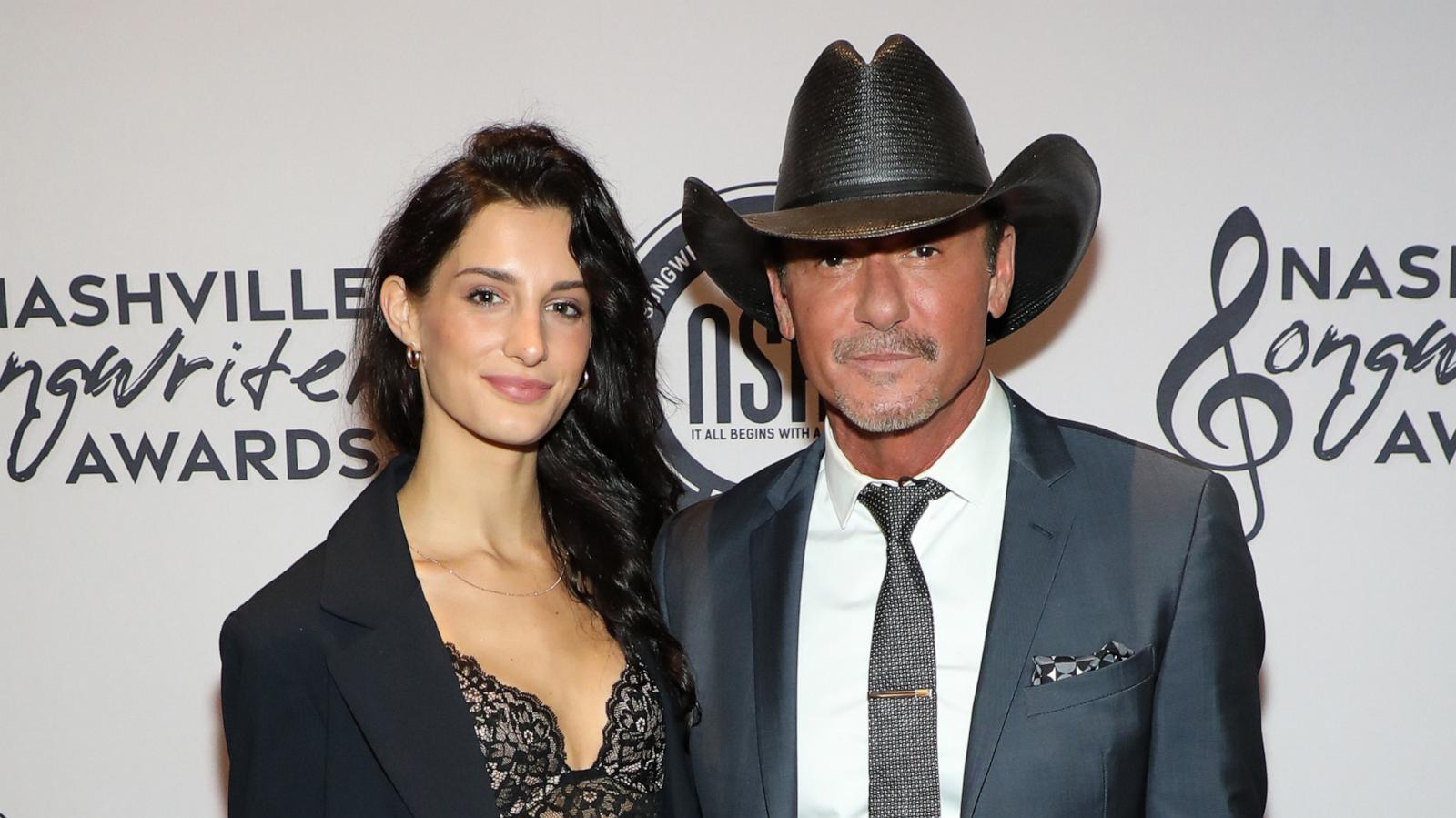 PHOTO: Audrey McGraw and Tim McGraw attend the NSAI 2023 Nashville Songwriter Awards at Ryman Auditorium, Sept. 26, 2023, in Nashville, Tenn.