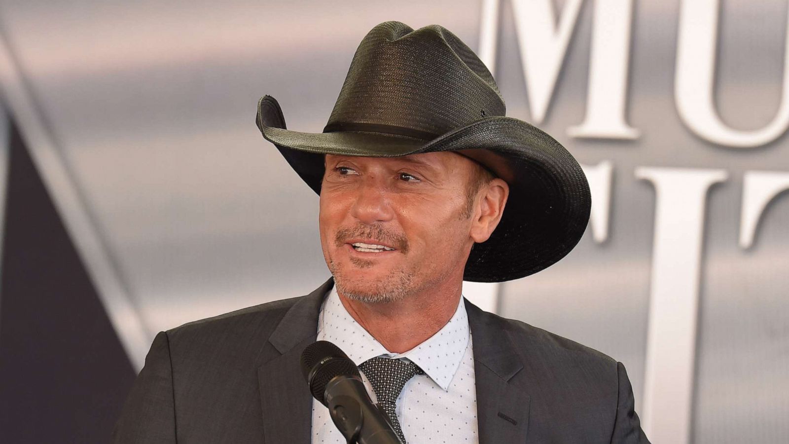 PHOTO: Tim McGraw speaks at a Music City Walk of Fame induction ceremony in Nashville, Tenn., Oct. 22, 2019.