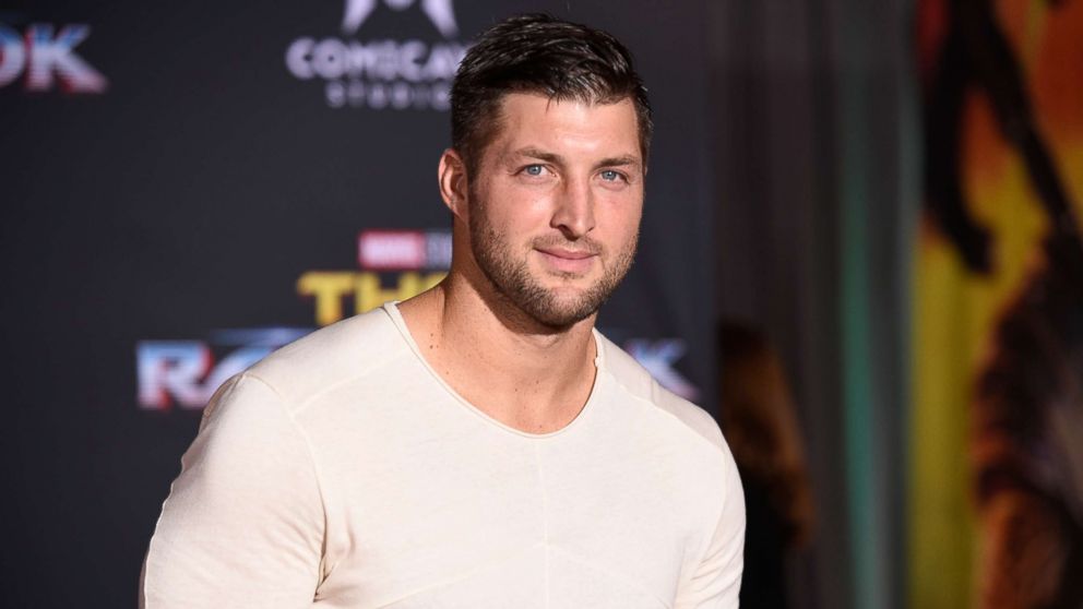 PHOTO: Tim Tebow arrives at the world premiere of "Thor: Ragnarok" at the El Capitan Theatre on Tuesday, Oct. 10, 2017, in Los Angeles.