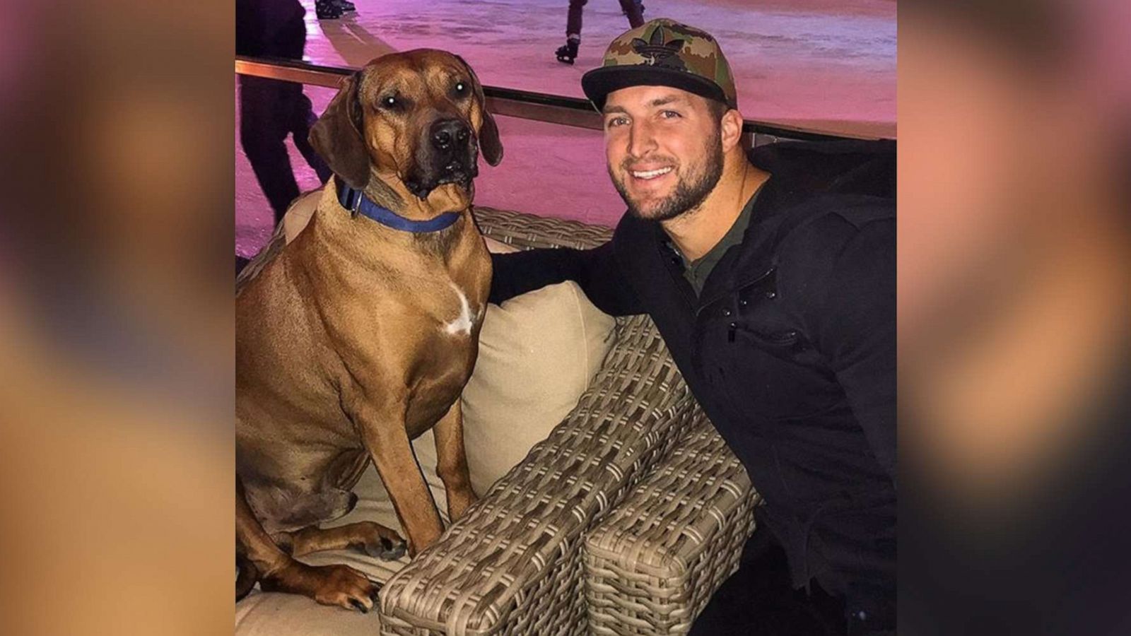 PHOTO: A throwback photo Tim Tebow posted on his Instagram account on Nov. 20, 2019, shows him with his dog, Bronco.