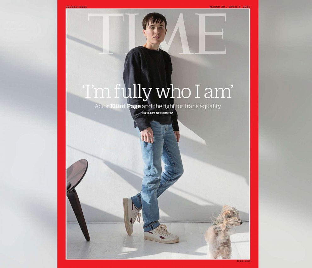 PHOTO: Actor Elliot Page speaks on transgender equality in a cover story for the Mar. 29/Apr. 5, 2021 issue of TIME.