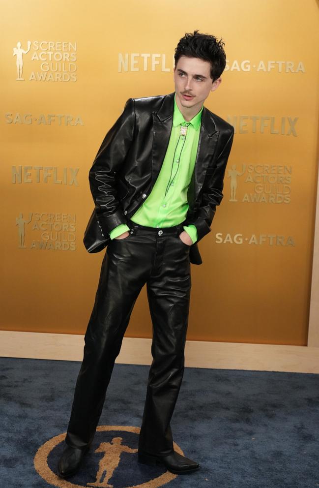 PHOTO: Timothee Chalamet attends the 31st Annual Screen Actors Guild Awards at Shrine Auditorium and Expo Hall, Feb. 23, 2025, in Los Angeles.