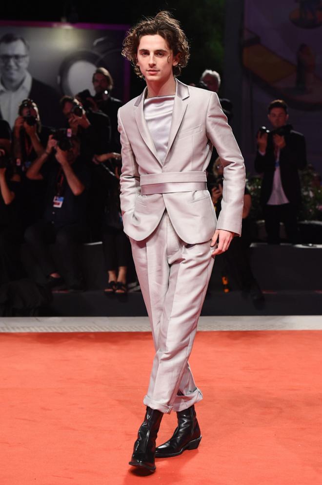 PHOTO: Timothee Chalamet attends "The King" red carpet during the 76th Venice Film Festival at Sala Grande, Sept. 2, 2019, in Venice, Italy. 