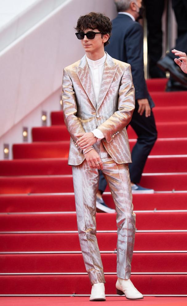 PHOTO: Timothee Chalamet attends the "The French Dispatch" screening during the 74th annual Cannes Film Festival, July 12, 2021, in Cannes, France. 