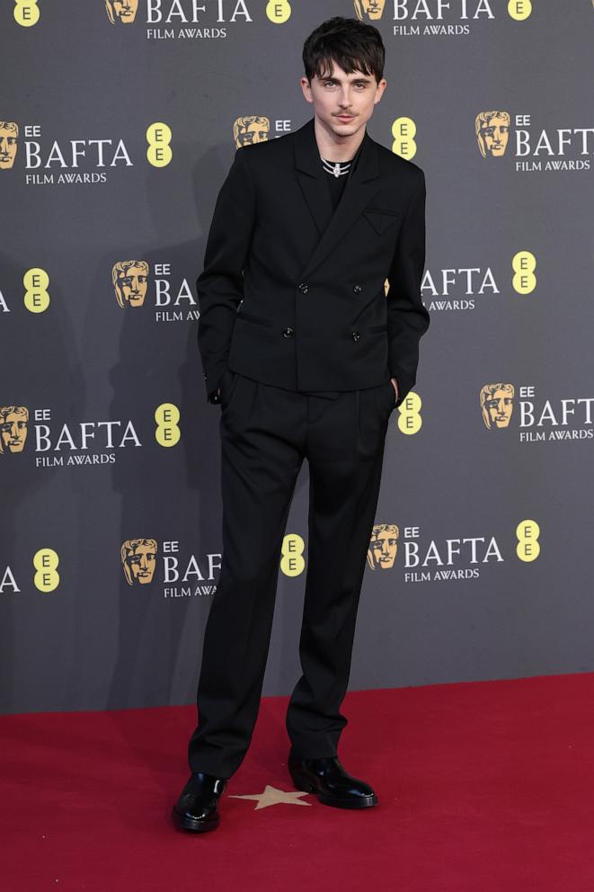 PHOTO: Timothee Chalamet attends the 2025 EE BAFTA Film Awards at The Royal Festival Hall, Feb. 16, 2025, in London.