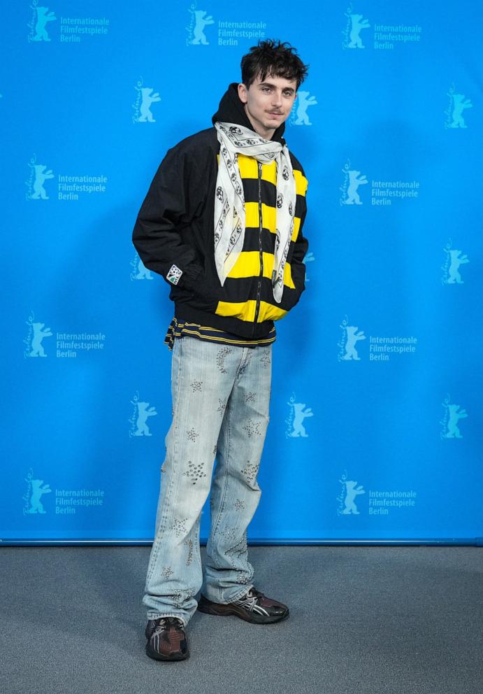 PHOTO: Timothee Chalamet during the photocall for the film "Complete Unknown" at the "Berlinale Special Gala," Feb. 14, 2025, in Berlin.