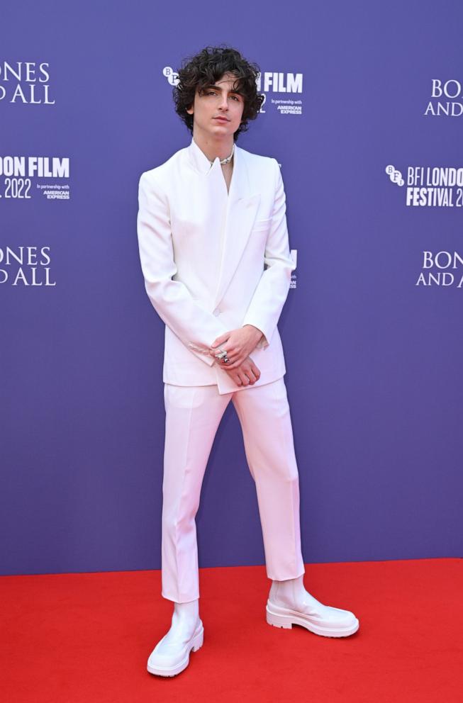 PHOTO: Timothee Chalamet attends the "Bones & All" premiere during the 66th BFI London Film Festival at The Royal Festival Hall, Oct. 8, 2022, in London.