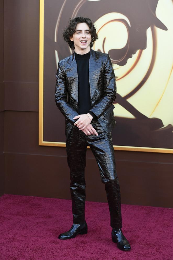 PHOTO: Timothee Chalamet attends Los Angeles Premiere of Warner Bros. "Wonka" at Regency Village Theatre, Dec. 10, 2023, in Los Angeles.