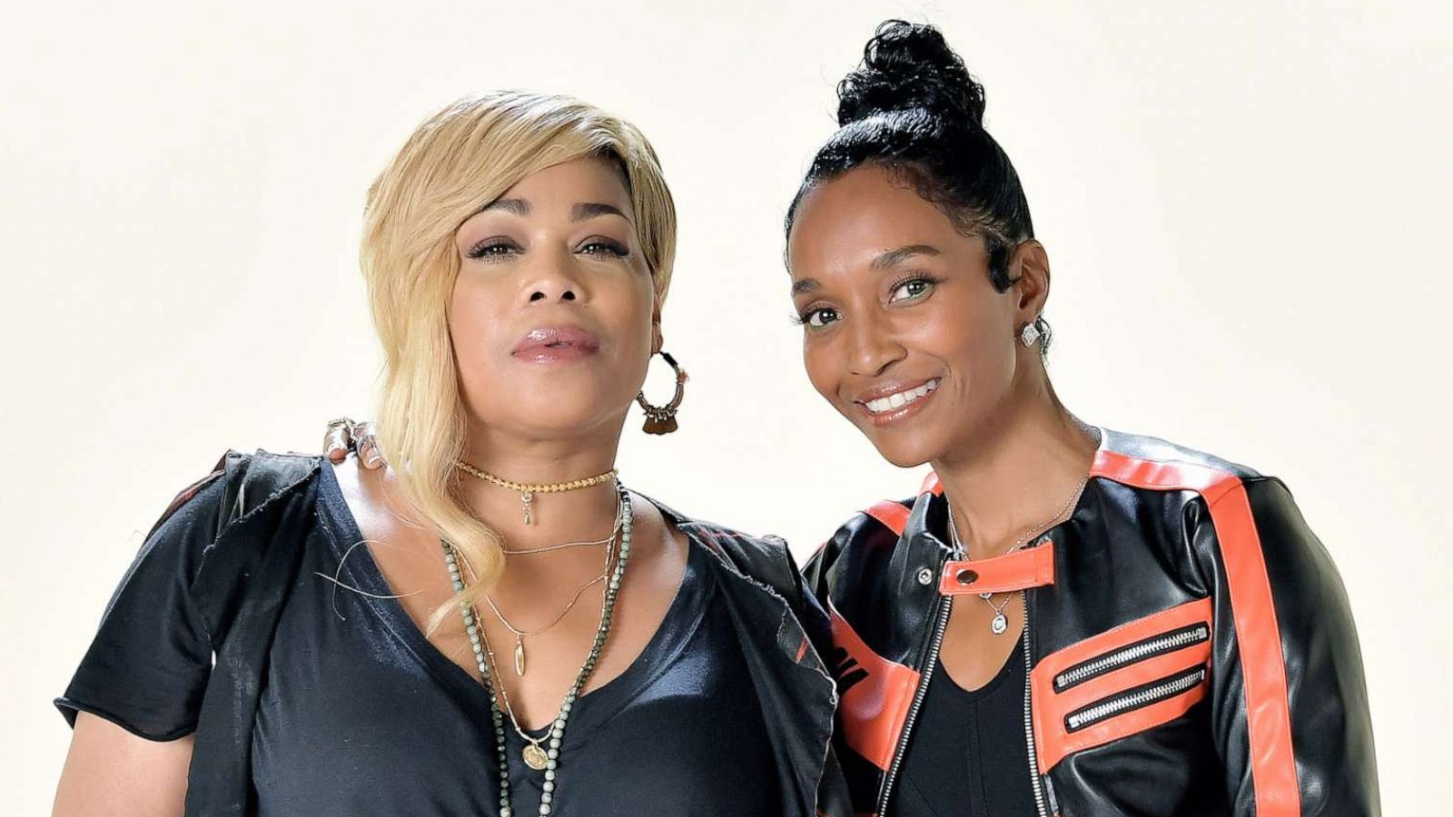 PHOTO: Chilli and T-Boz, from TLC, pose to promote an an upcoming summer tour with Flo Rida and Nelly, on May 14, 2019 in Los Angeles.