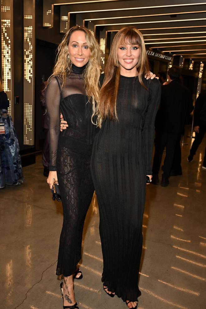 PHOTO: Tish Cyrus and Miley Cyrus attend the 67th Annual GRAMMY Awards on Feb. 02, 2025 in Los Angeles.