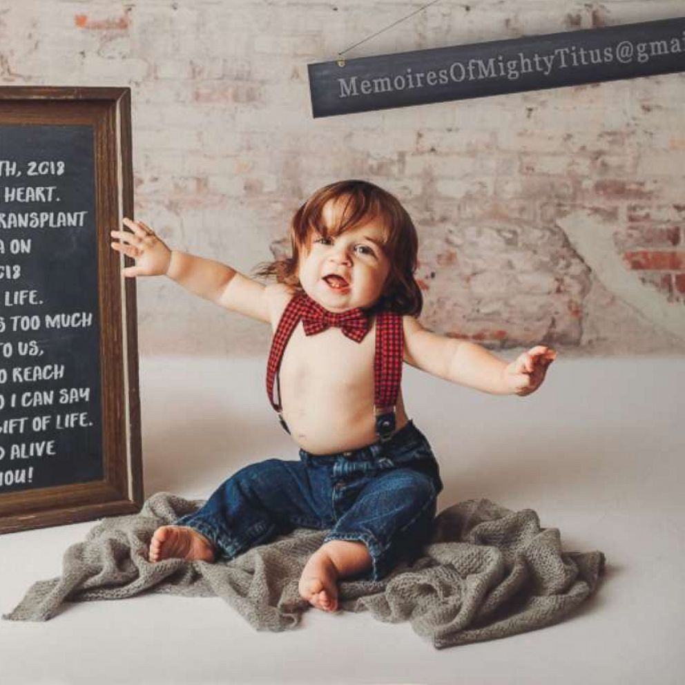 VIDEO: 1-year-old's birthday photo shoot tries to find the family of his heart donor