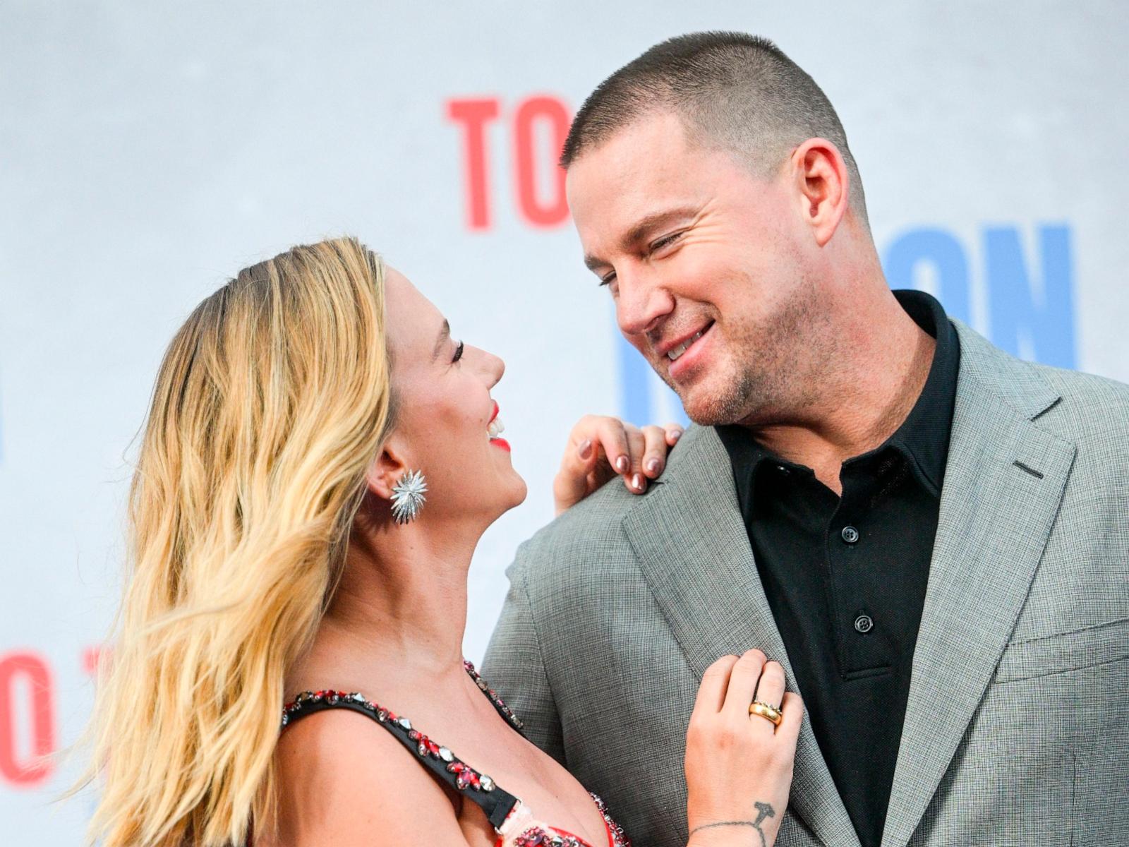 PHOTO: Scarlett Johansson and Channing Tatum attend the German premiere of the film "Fly Me to the Moon" at the Zoo Palast cinema, July 10, 2024, in Berlin.