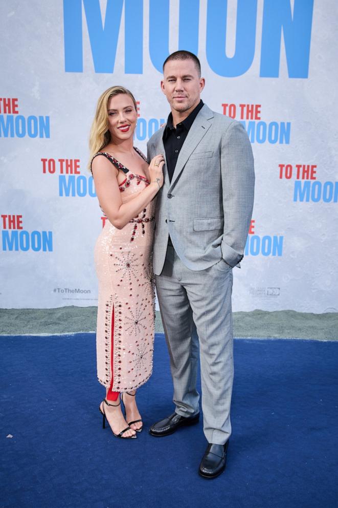 PHOTO: Scarlett Johansson and Channing Tatum attend the German premiere of the film 'Fly Me to the Moon' at the Zoo Palast cinema, July 10, 2024, in Berlin.