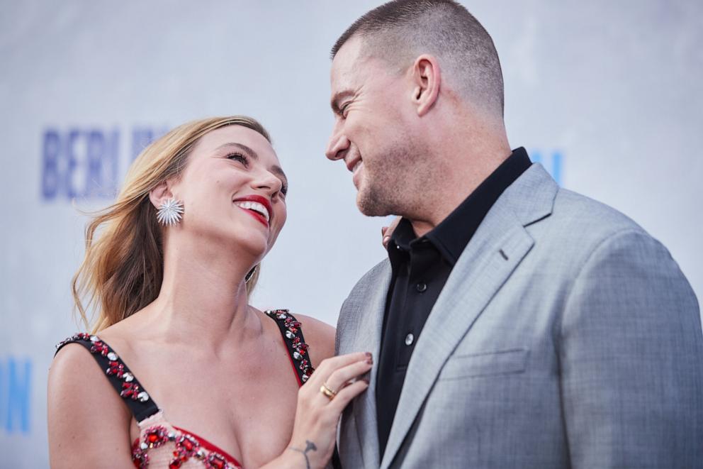 PHOTO: Scarlett Johansson and Channing Tatum attend the German premiere of the film 'Fly Me to the Moon' at the Zoo Palast cinema, July 10, 2024, in Berlin.